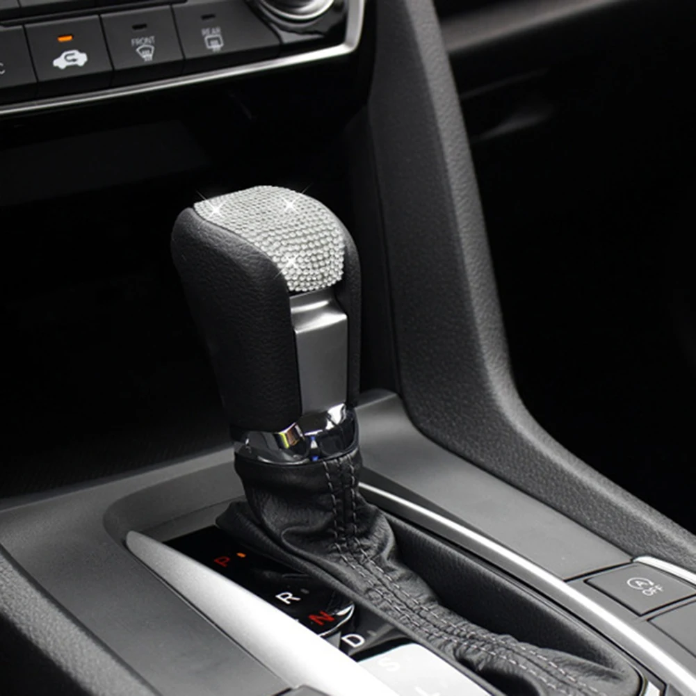 

Car Bling Interior Gear Shift Knob Cover Trim For Honda Civic 2016 -2019 Gear Shift Knob Top Cover Sticker Decoration