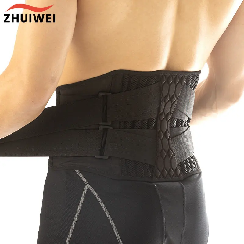 

Lumbar Support Belt Lower Back Brace Abdominal Binder Men Women Waist Trainer Corset Sweat Slim Belt for Sports Gym Pain Relief