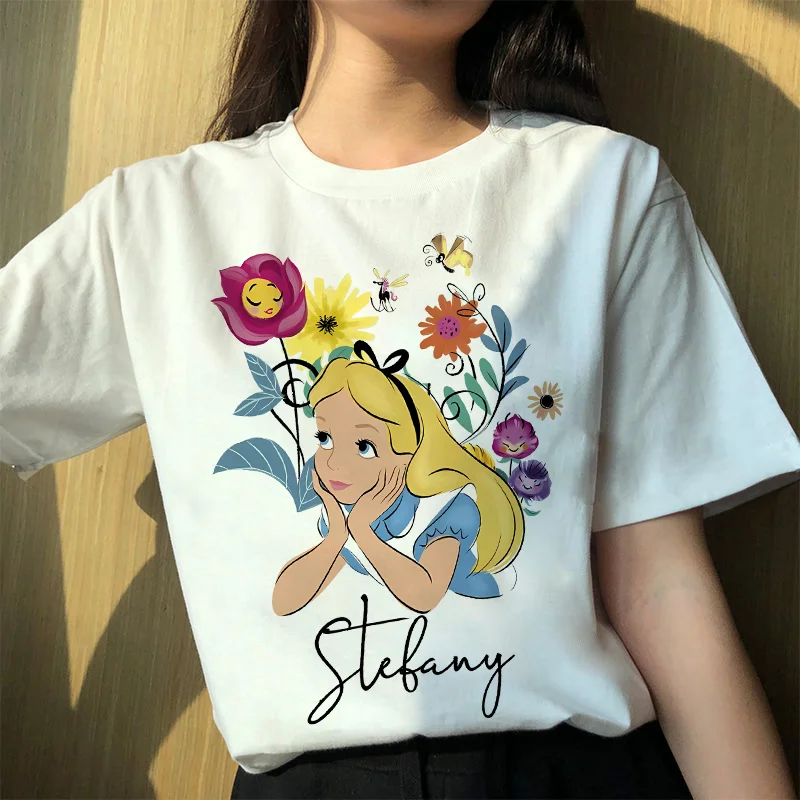 Blusas Camisa Estampada Disney Playera Mujer Moda Top Gris Disney