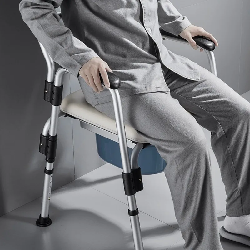 Toilet Booster for Elderly,Elderly Safety Products Toilet Chairs,Foldable Toilet Seat,Disabled Armchair Transfer Chair for Adult 2
