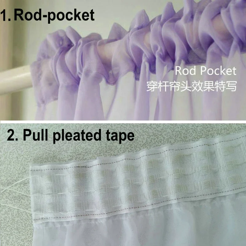 Sheer Voile Tulle Window Curtains, One Panel, Maiden Ruffle Style, Fashion sheer window treatments 2