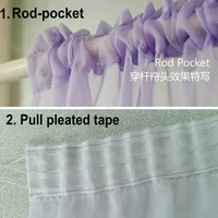 Sheer Voile Tulle Window Curtains, One Panel, Maiden Ruffle Style, Fashion sheer window treatments 2