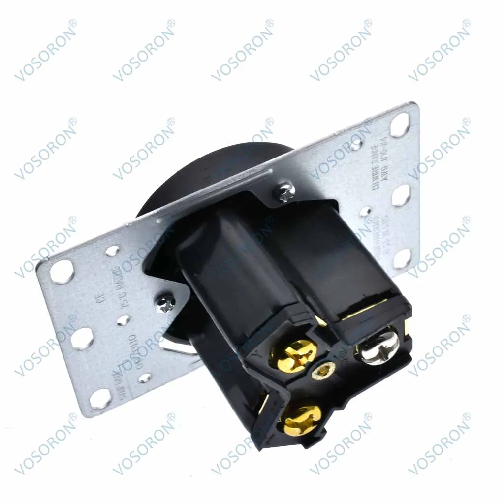 Nema 10-50P Plug 50-Amp 125V-250V 125/250V Dryer Plug Angled 3 Pole 3 Wire Grounding Straight Blade for Dyer and Ranges