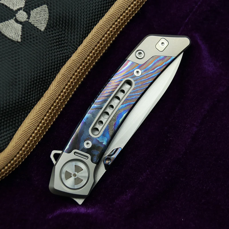 LEMIFSHE JR9610 Flipper M390 steel blade Titanium handle outdoor 