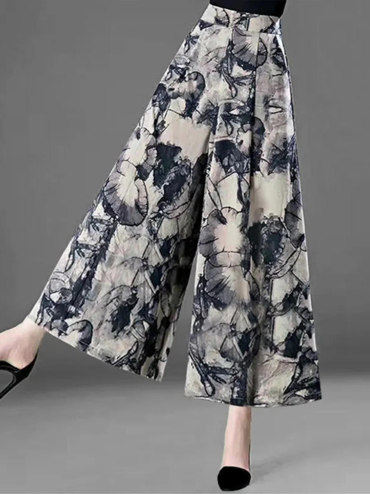 

Women Elastic Waist Pantalon Baggy Long Pants Loose Streetwear Casual Wide Leg Trouser Elegant Korean Work Pants 2024 T13