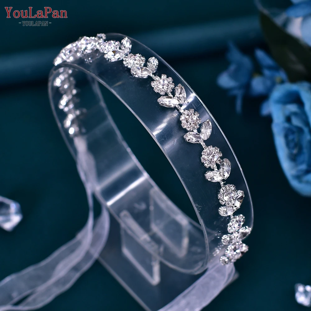 bridal hair accessories hair accessories YouLaPan Wedding Head Piece Shiny Rhinestone Headbands for Party Bride Tiara Forehead Headpiece HP309