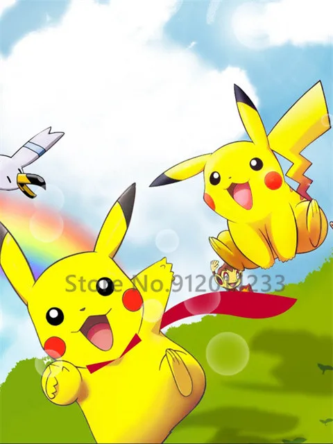 Pokemon Pikachu Diamond Painting 5D Diy Cartoon Anime Image Mosaic Full Drill Embroidery Cross Stitch Home Decor Crafts for Kids 