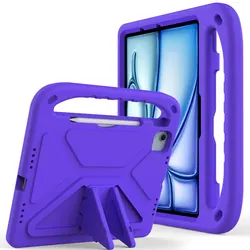 Durable EVA Kids Protective Case for 11-Inch Apple iPad Pro & Air (2024) (PURPLE)