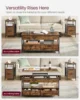 Lift Top Coffee Table with Storage Drawers, Coffee Table for Living Room with Lifting Top, Hidden Compartments and Open Shelf 4