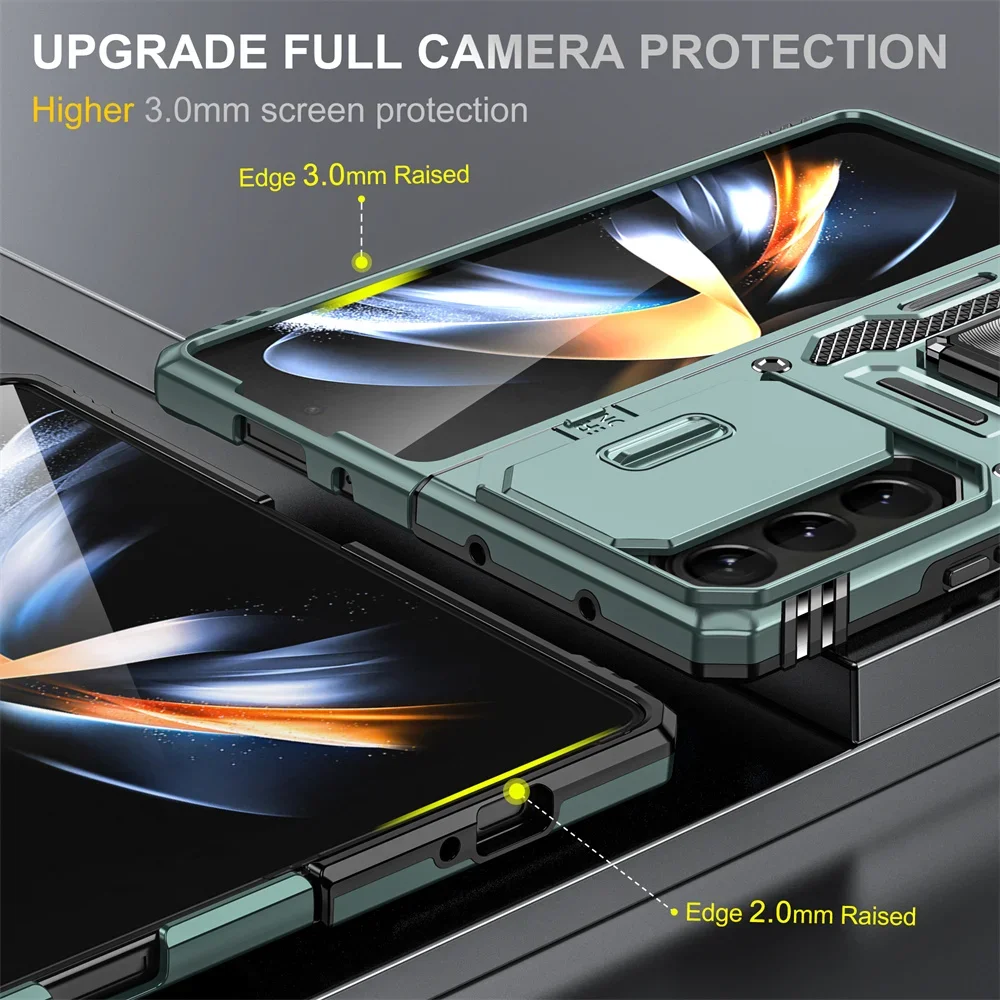 Shockproof Slide Lens Ring Case - Enhanced Protective Back Cover for Samsung Galaxy Z Fold Series