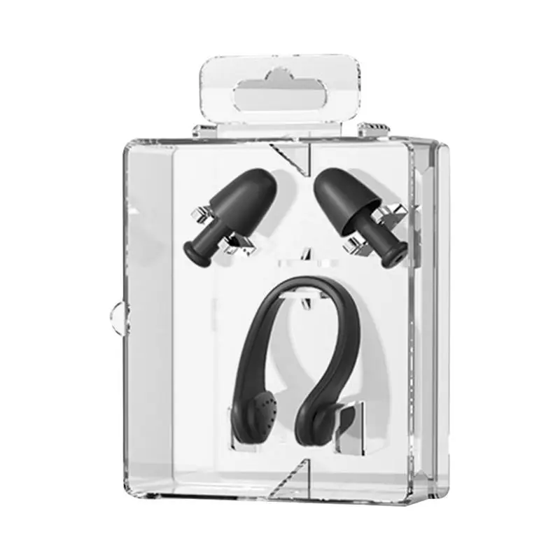 

Swimming Earplugs Nose Clip Plugs Ear & Nose Protector Box Package Soft Reusable Upgraded Waterproof Silicone Ear Plugs Nose