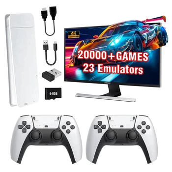 M15 4K Game Stick TV Console per videogiochi 64G 20000 giochi integrati Lettore di giochi portatile retrò con controller gamepad wireless 1