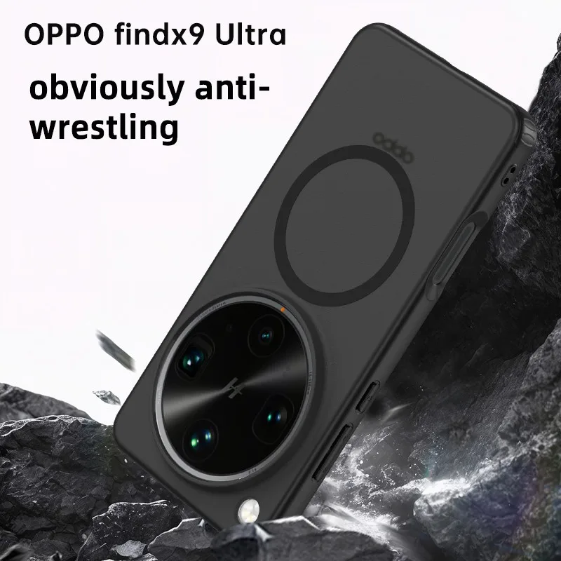 Enhanced Magnetic Shockproof Phone Case with Airbag Design - Matte Translucent Finish