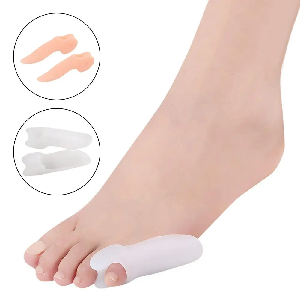 

1pair Toes Separator Bunion Corrector Silicone Little Toe Relief Pads Care Toe Foot Protector Treatment Callus Blisters Pai K6R0