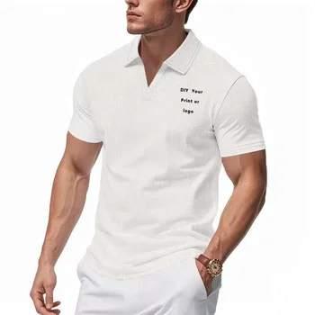 Custom Polo Shirt Customize with Own Logo by Embroidery/Digital/ Silk Printing for Men Clothing Short Sleeve Top Summer Uniforms 1