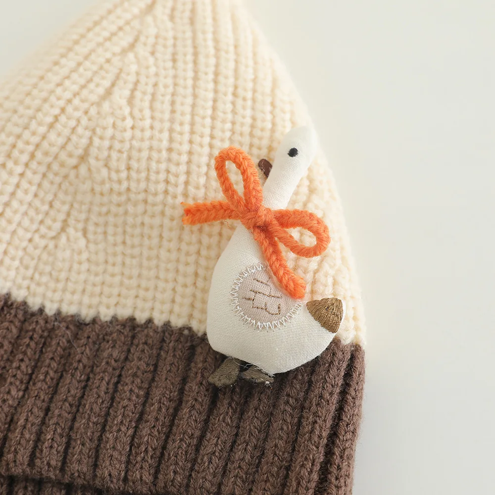 Kinder Strickmütze 45–48 cm 0–2 Jahre Mütze Beanie mit Ohrenklappen Cartoon Tier Winter warme Mütze Kinder Jungen Mädchen Kleinkind Hüte – Detail 14