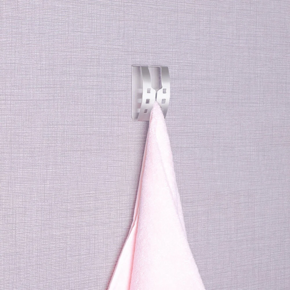 1PC Self Adhesive Towel Hook Holder Grabber Stainless Steel Towel Hook Wall Hangers Rack Holders for Bathroom Kitchen