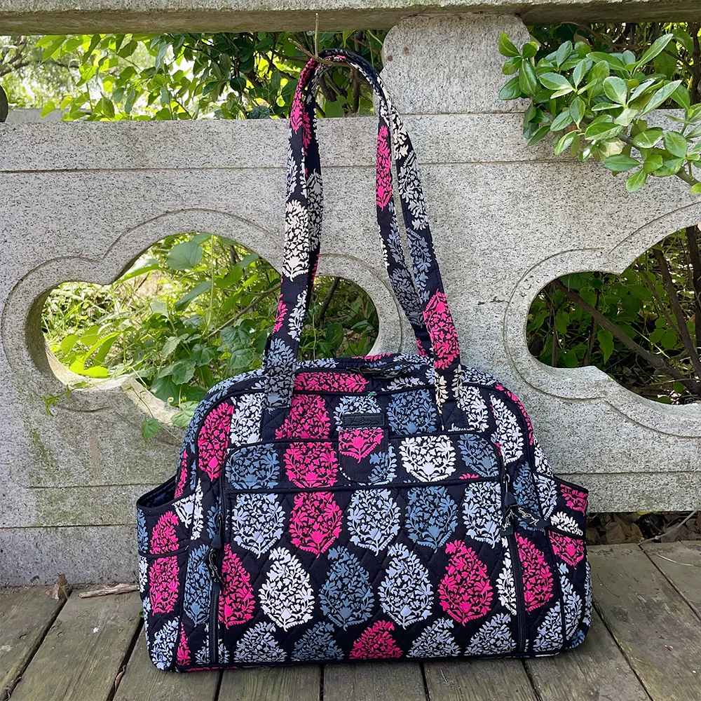 VB environmentally friendly pure cotton large capacity mommy bag, women's shoulder bag, large capacity portable travel bag 3