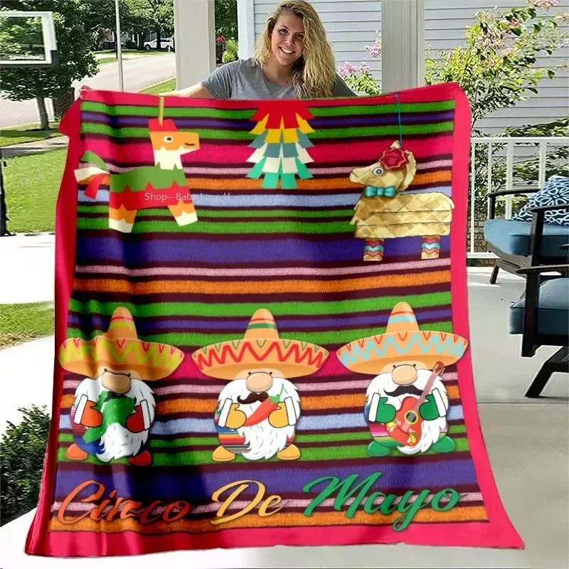 Cute Blanket St. Patrick's Day Green Dwarf Blanket Bedding Quilt Sofa Air Conditioning and Heating Picnic BedroomsBlanket 4