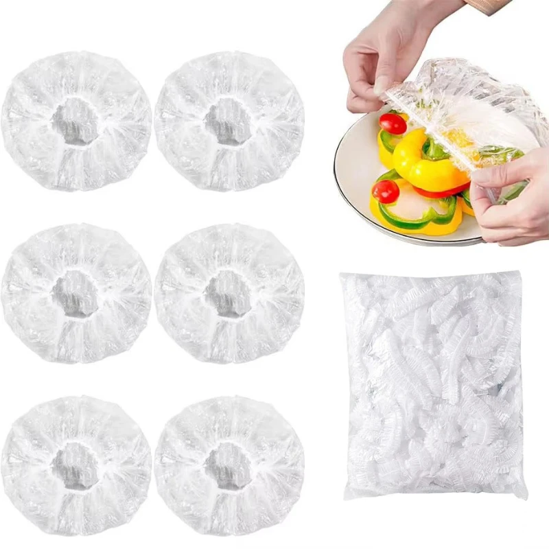 50/100/200/300Pcs Disposable Cling Film Cover Kitchen Fruit Plastic Fresh-Keeping For Food Bread Storage And Outdoor Picnics 1