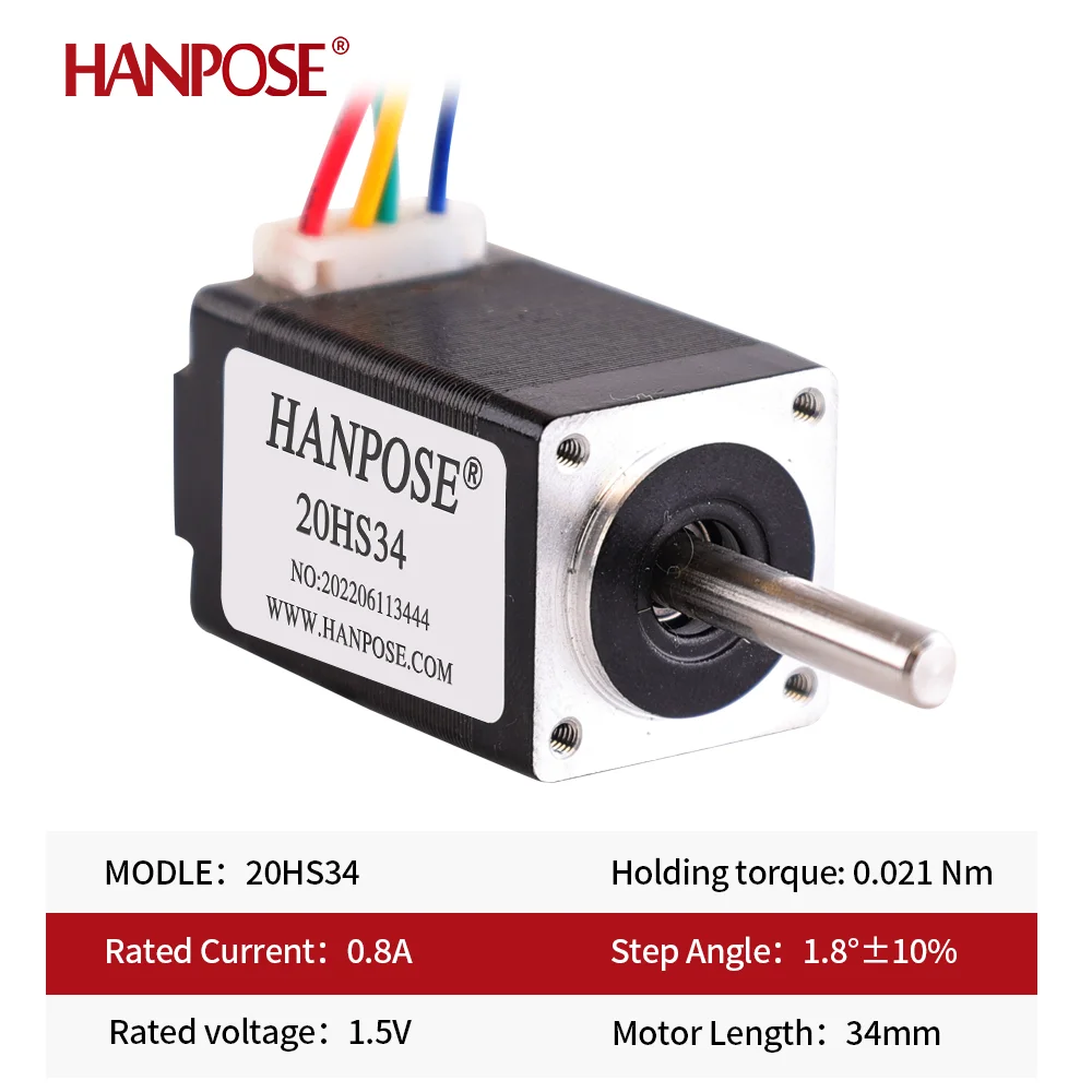 Stepper Motor HANPOSE Nema 8 Stepper Motor 20HS24 20HS34 20HS40 20HS50 0.8A 12mN.m 20 Series stepper motor For game machines