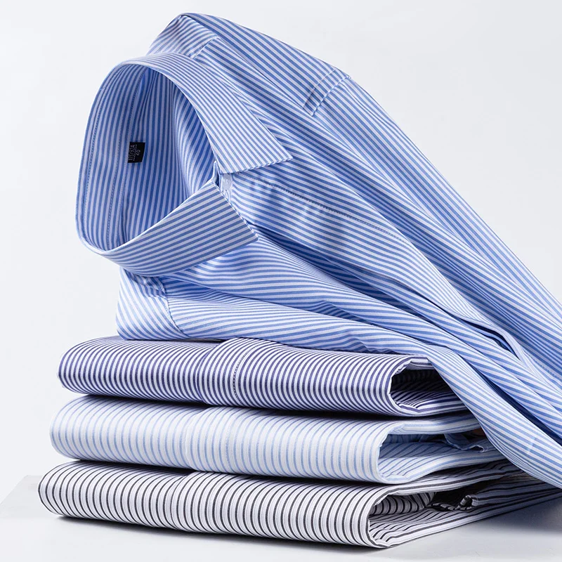 Men Shirt Stretch Anti-Wrinkle Men's Modal Cotton Soft Comfortable Business Social Tops Office Wear Classic Style