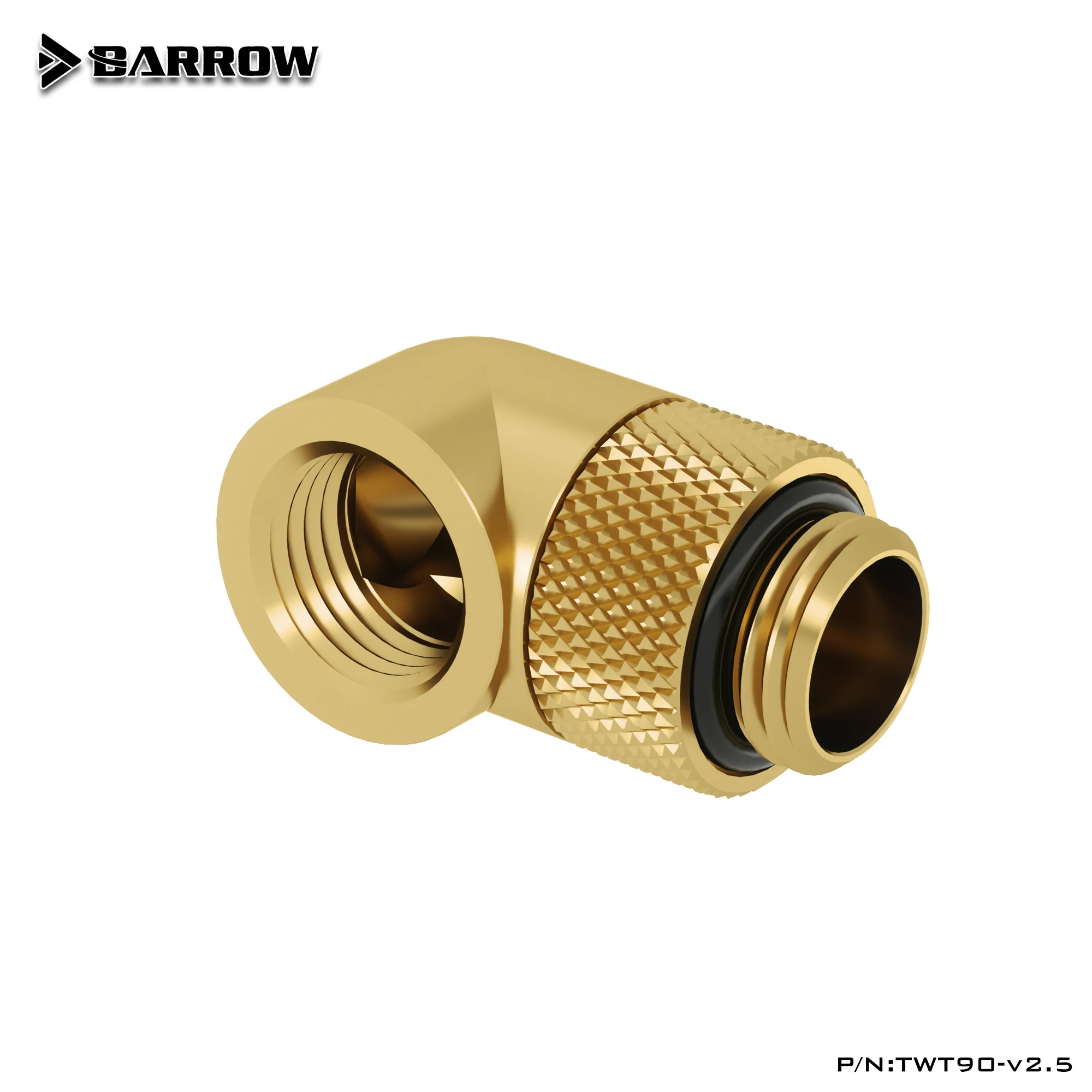 Carrinho de Mão Peças Lote g1 Resfriamento Água 90 Graus Rotativo Adaptador Montagem Rotação 90 Graus Ouro Preto Prata Twt90-v2.5 - Imagem 2