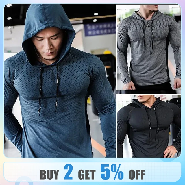 Fishing Hiking Workout Shirts Sportwear  Men's Running Long Sleeve T-shirt  - Men's - Aliexpress