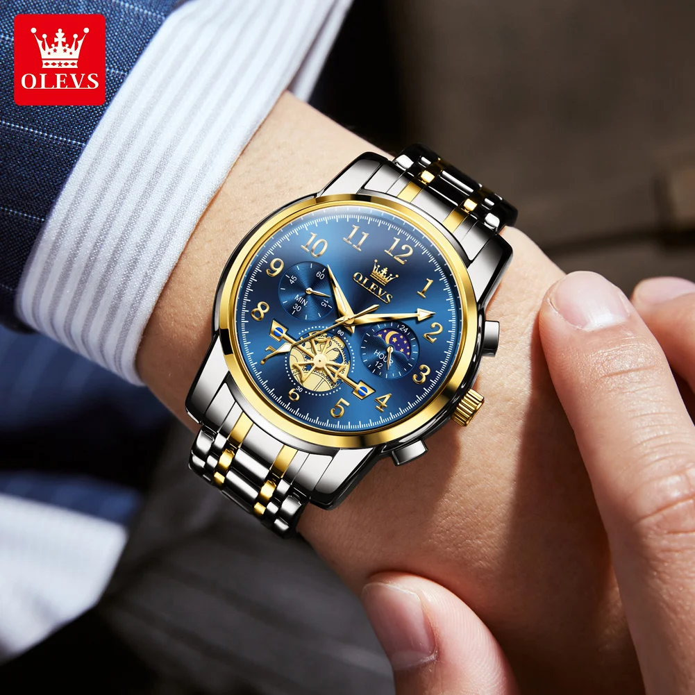 ساعة OLEVS 2900 للرجال كلاسيكية أصلية بمينا رقمي م...