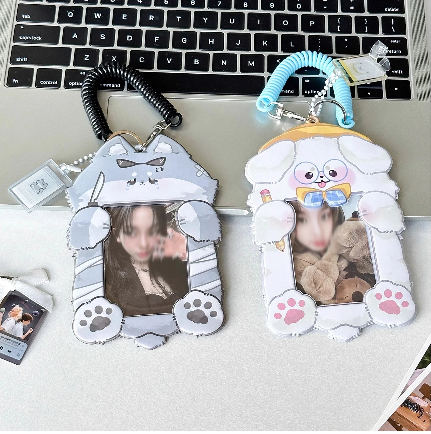 pvc card sleeve 3-inch storage cover document protective cover decorative pendant 5