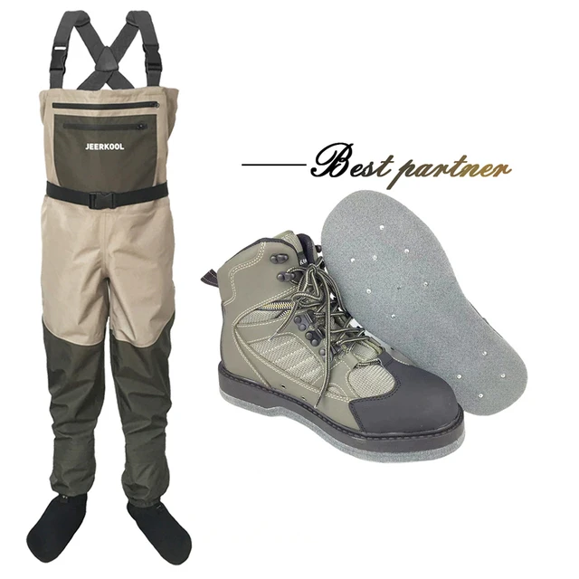 Fly Fishing Clothes and Shoes Aqua Sneakers Wading Clothing Set Breathable  Rock 12 Nails Felt Sole Boots Wader Pants FXMD1 - AliExpress