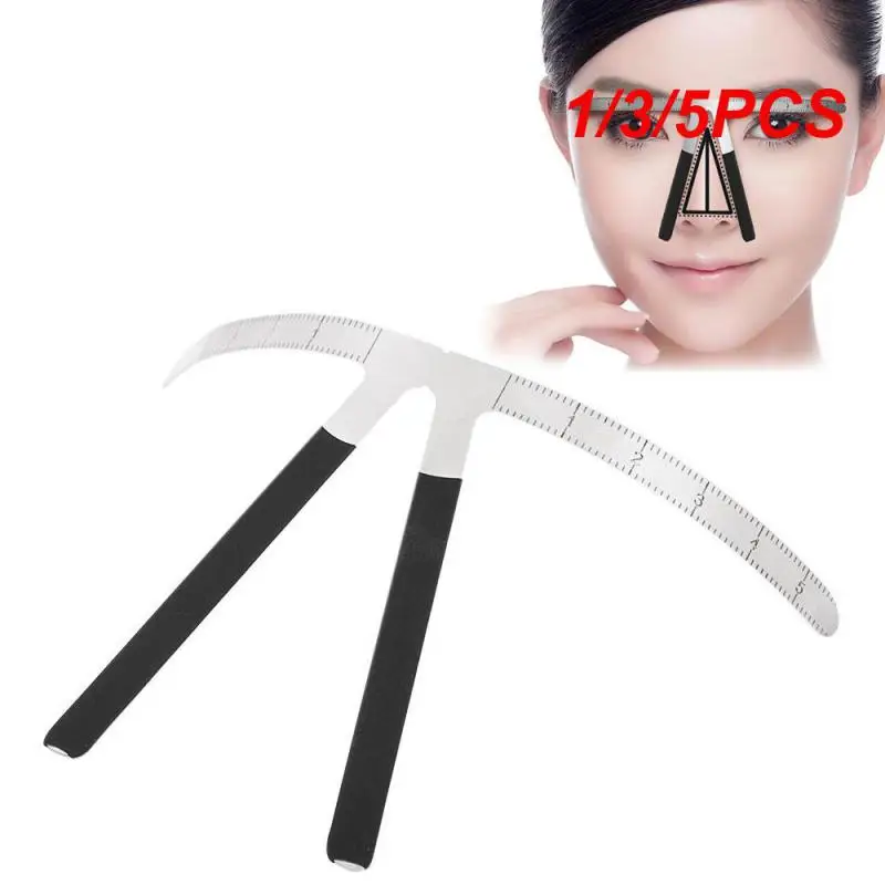 

1/3/5PCS Metal Tattoo Eyebrow Ruler Makeup Shaper Template Definition Position Measure Tool Makeup Eyebrow Stencil Eyebrow Guide