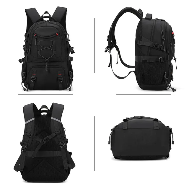 USB Climbing Backpack with Shoes Pack Travel Laptop Lightweight Rucksack Outdoor Camping Hiking Knapsack Sport Collage Schoolbag 5