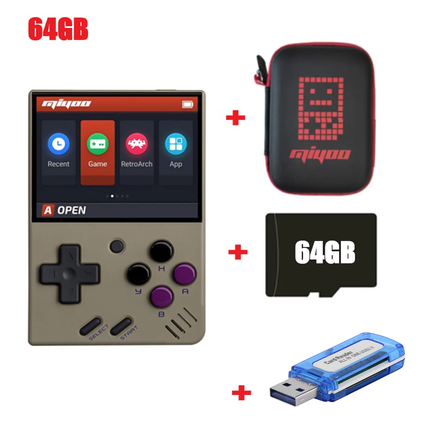 Miyoo Mini Handheld Game Console Nostalgic FC Retro Open Source Handheld GBA Arcade PS IPS 32G/64G/128G pocket Gaming Console