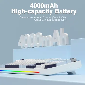 AULA S98pro Wireless Mechanical Keyboard Gasket Hot-swap Gaming Keyboard with Mini TFT Color Screen and Multi-function Knob 4