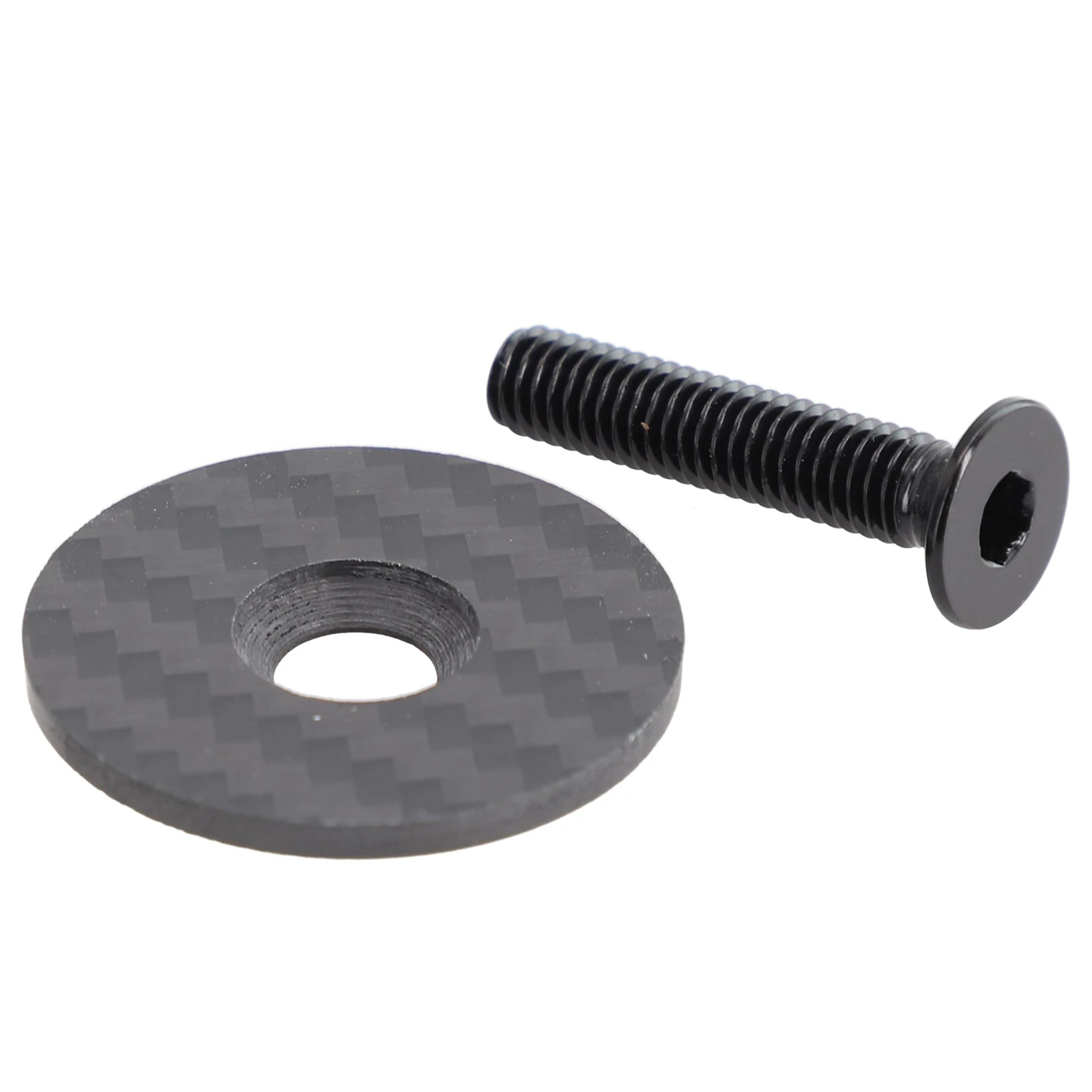 Stem Cover Stem Cap 28.6 31.8 35mm Ultra-light With Titanium Bolt Bowl Cover Bicycle Headset Black Carbon Fiber