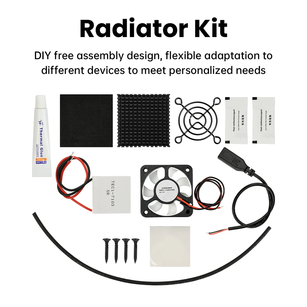 DC 5V Dispositivo di raffreddamento del telefono Kit fai da te Chip di raffreddamento a semiconduttore TEC1-7103 Ventola conduttrice di calore Silenzioso Tablet Raffreddamento Meraviglia - Image 2