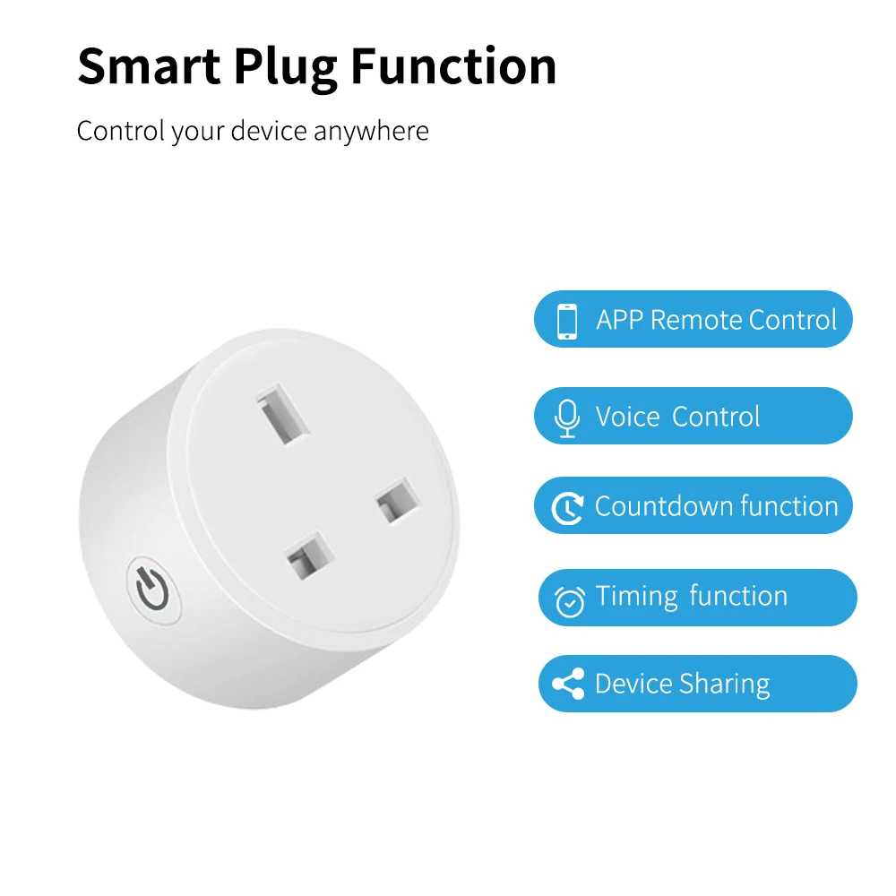 20A Tuya Smart Socket WiFi UK Plug 3pin Adapter ALEXA - Image 6
