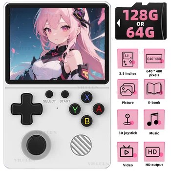 GB350 Console di gioco portatile Console per videogiochi portatile da 3,5 pollici 64G 128G per PS1/MAME/GameBoy Lettore per videogiochi tascabile Uscita HD 1