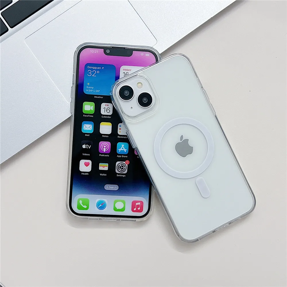 Magnetic Wireless Charging Transparent Phone Case with MagSafe Compatibility