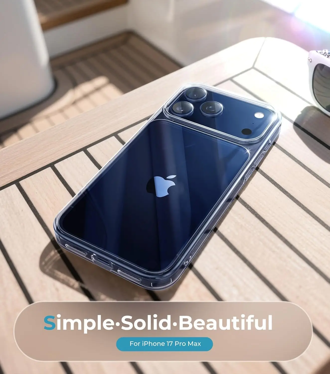 Für iPhone 17 Pro Max/17 Pro/17/Air Crystal Clear Anti-Yellowing stoßfester Schutz PC transparente Handyhülle, Diamond Clear – Detail 6