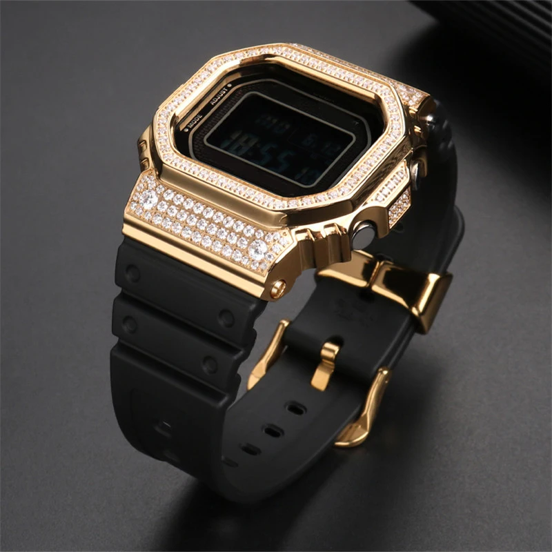 Strap for Casio G-SHOCK GMW-B5000 Resin Watch Band Men Sport Waterproof  Rubber Wrist Bracelet Stainless Steel Hoop Accessories