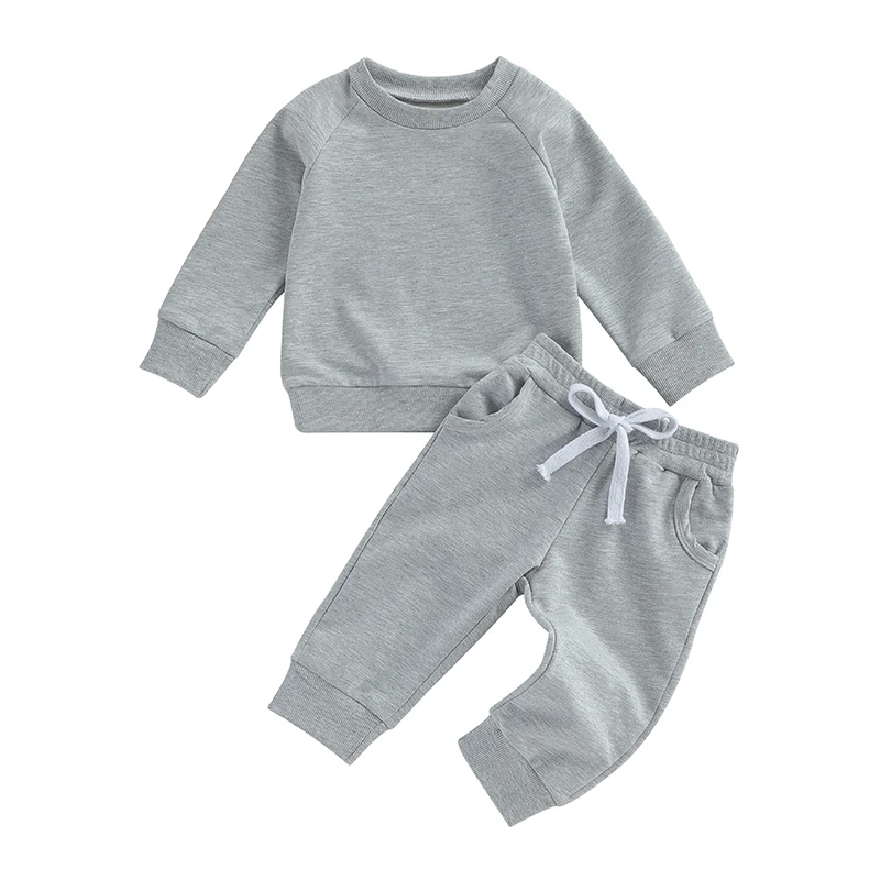 

Toddler Baby Boys 2 Piece Outfits Long Sleeve Sweatshirt Pullover Tops Pants Tracksuit