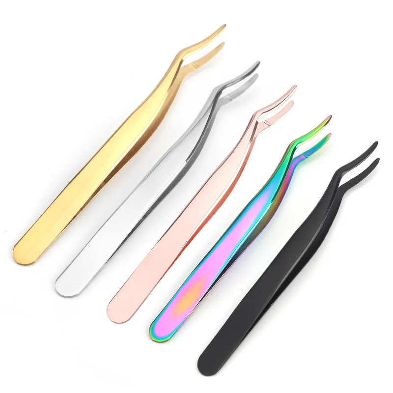 False Eyelash Tweezers Curler Stainless Steel Beauty Tools