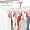 Clips Folding Clothes dryer Hanger Children Adults Clothes Dryer Windproof Socks Underwear Plastic Drying Rack Organizer 3