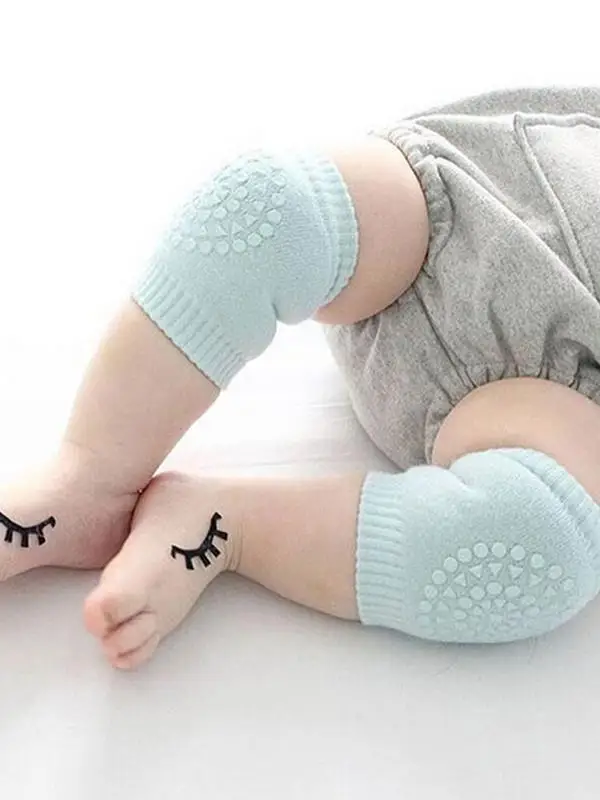 Rodillera de algodón antideslizante para bebé, Protector de seguridad para gatear, calentador de piernas