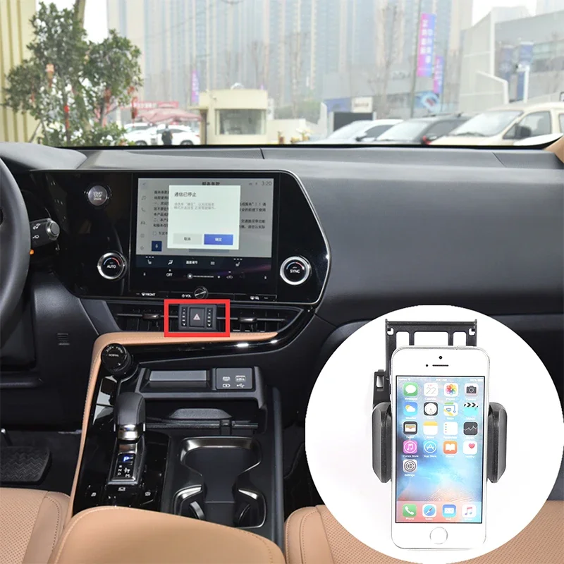 

For Lexus NX 2022 Car Phone Holder Wireless Charge Mobile Phones Mount Navigation Bracket GPS Support 360 Rotation