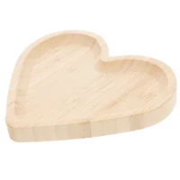Heart Shaped Wooden Pallet Gift Tray Bread Round Practical Food Multi-function Dessert Large Plate 1