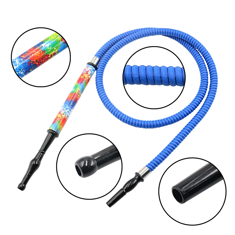 1.88m Leather Hookah Hose Shisha Water Pipe Chicha Narguile Smoking Set Glass Hookah Accessories Gadget Tools 1PC