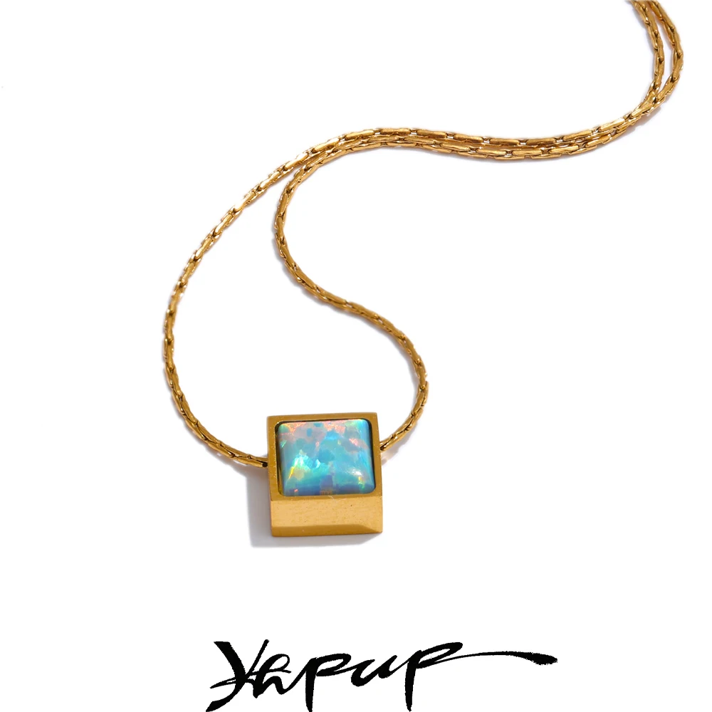 Yhpup Stainless Steel Pendant Necklace